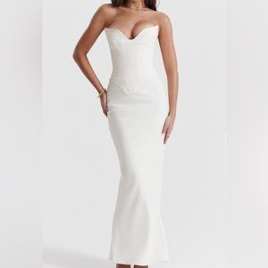 Ivory Strapless Corset Dress